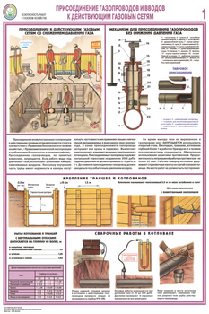 ПС22 Безопасность работ в газовом хозяйстве (пластик, А2, 4 листа) - Плакаты - Газоопасные работы - ohrana.inoy.org